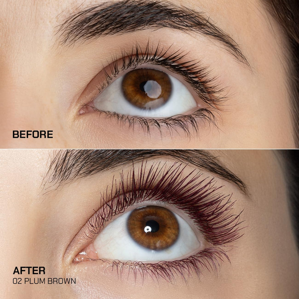 Radiant Professional Curl Lengthening Mascara, Cruelty Free, 02 Plum Brown