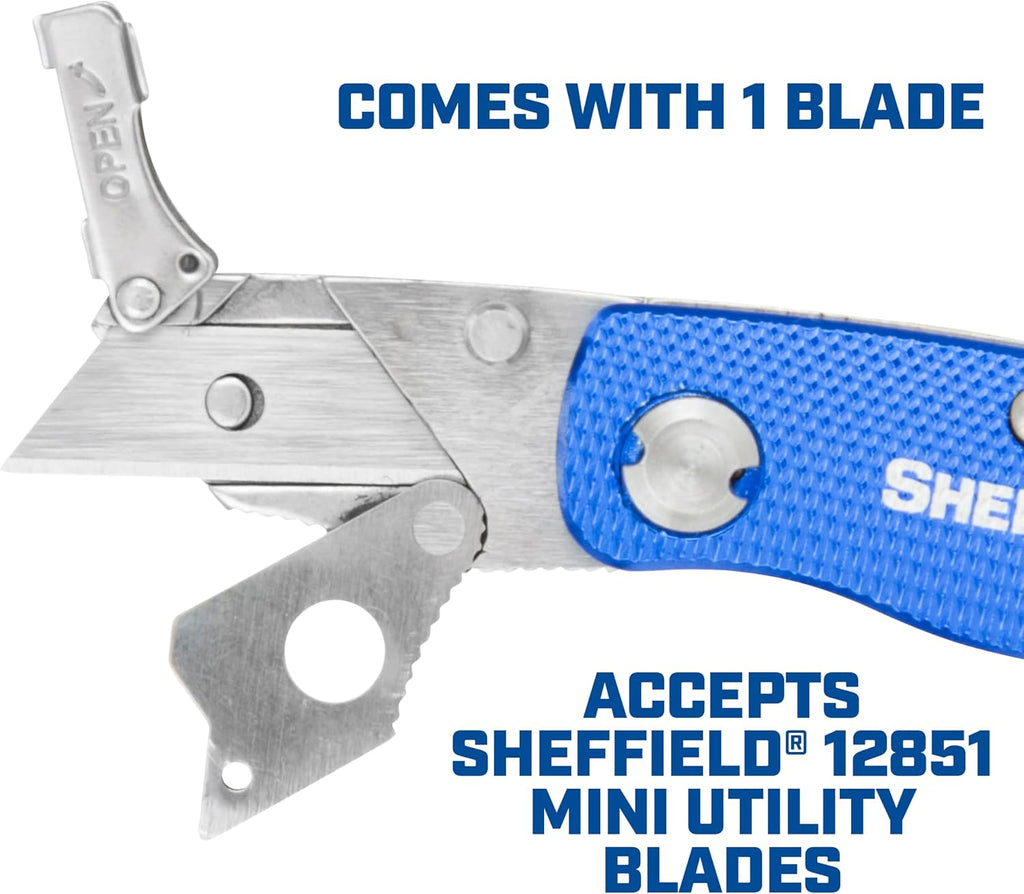 Utility Knife, Mini Box Cutter with Aluminum Handle and Keychain