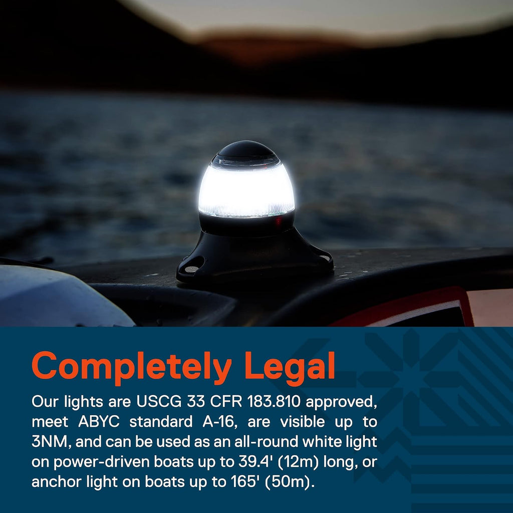 TRUE MODS White Anchor All-Round LED Marine Boat Navigation Light
