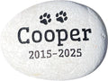 Personalized Pet Memorial Stone – Natural River Rock Custom Engraved Pet Headstone for Dogs & Cats – Outdoor Pet