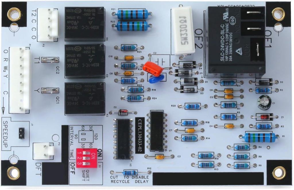 CEBD430433-10A Defrost Control Board Replacement for Carrier for Bryant for Payne Refrigerators Freezers, Replace HK32EA003 HK32EA008 CES0130076-00 1185790 CEPL130433-01 Control Board