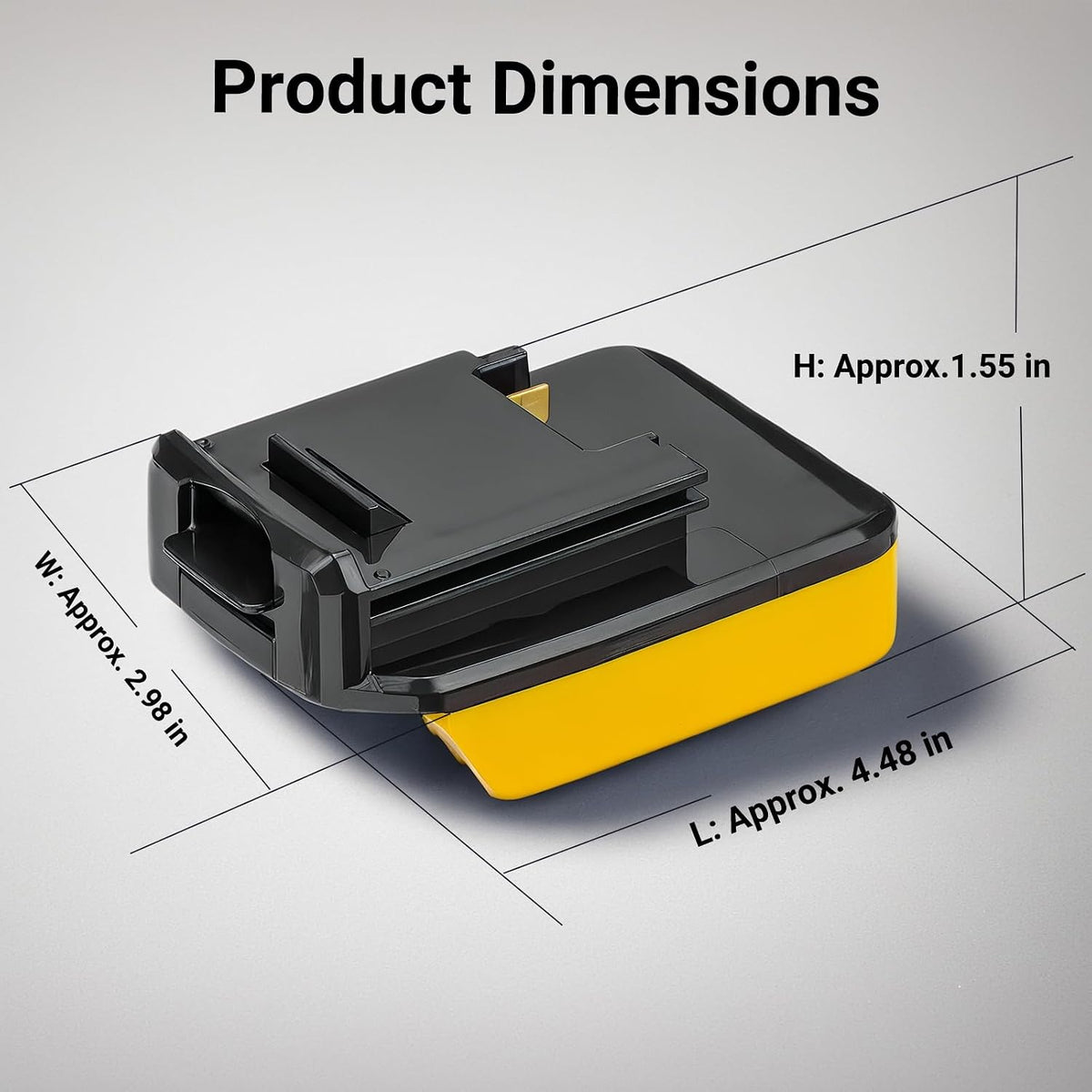 Adapter Only for Porter Cable 18V Ni-CD Tools - Compatible with DeWalt 20V MAX Batteries for Powering, No Charging Function, 1 Adapter Only (Not for Porter Cable 20V Tools)