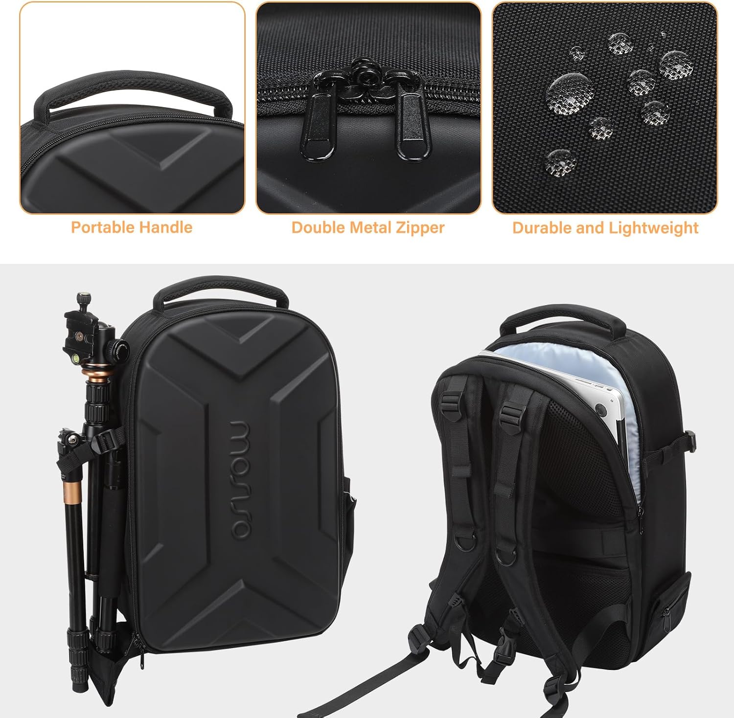 Camera Backpack, Photography Camera Bag Waterproof Hardshell Case | DSLR/SLR/Mirrorless Geometric Camera Bag with