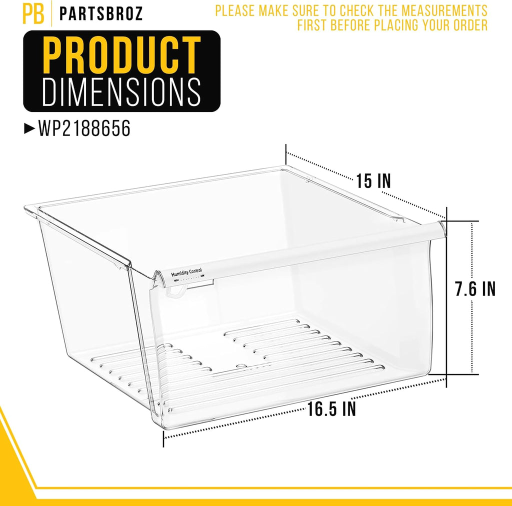 Refrigerator Crisper Bin Drawer Pan for Whirlpool WRS342FIAM00