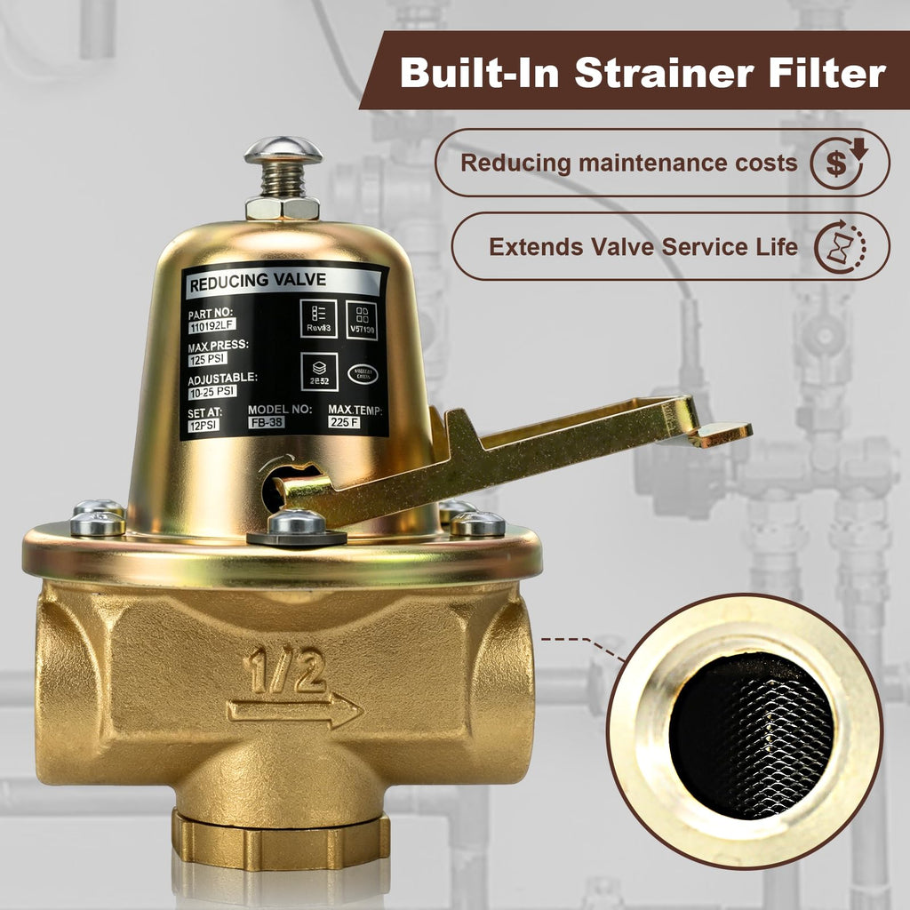 110192 FB-38 1/2'' Pressure Reducing Valve For Hot Water Boiler System