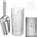 Stainless Steel Ice Scoop With Plastic Holder For Freezer and Ice Machine