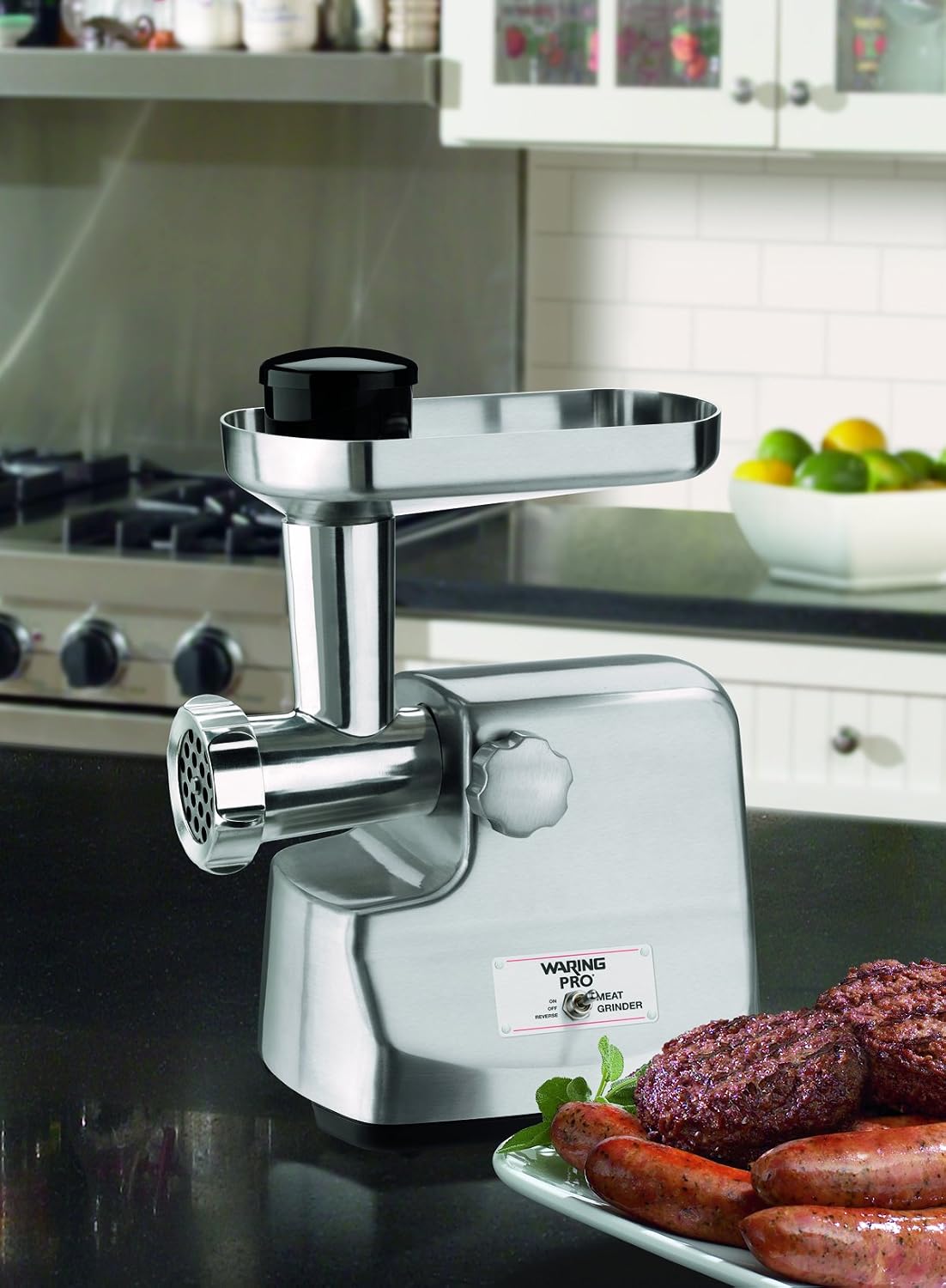 Pro MG855 Professional Die-Cast Metal Housing Meat Grinder, Brushed Stainless Steel