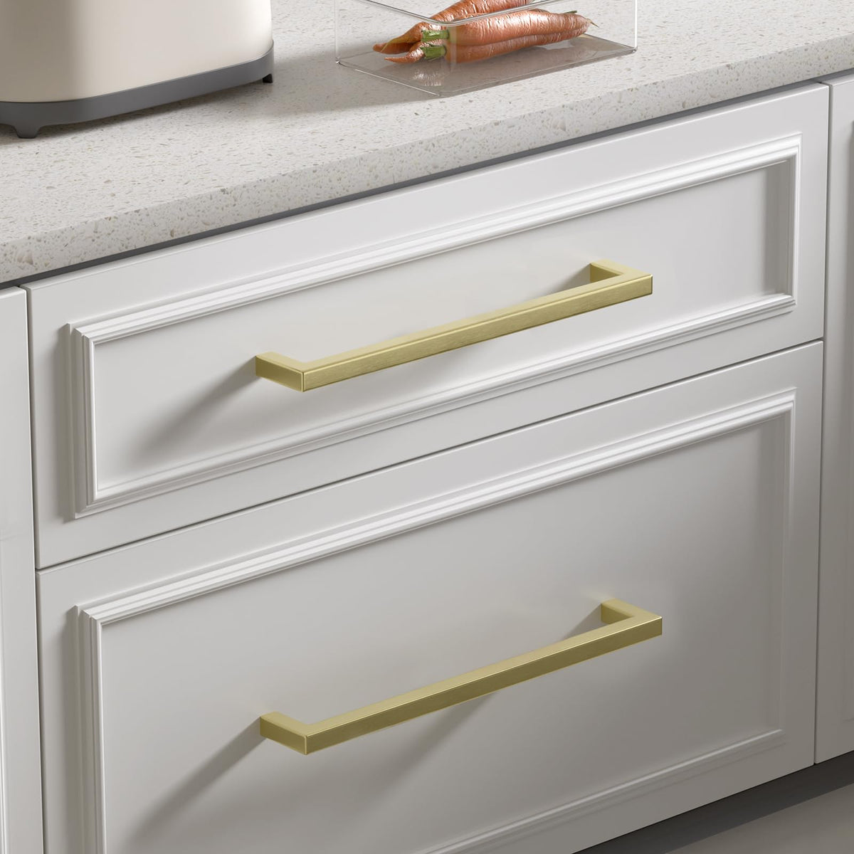 10 Pack 10-1/16" CC Brushed Gold Cabinet Pulls Kitchen Handles