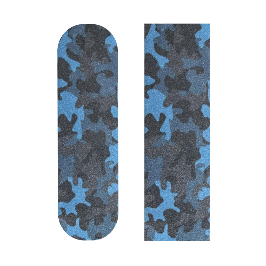 9" x 33" Blue Camo Skateboard Grip Tape 2 Pack (23x84cm) | Bubble Free, Waterproof, Griptape for Scooter Longboard