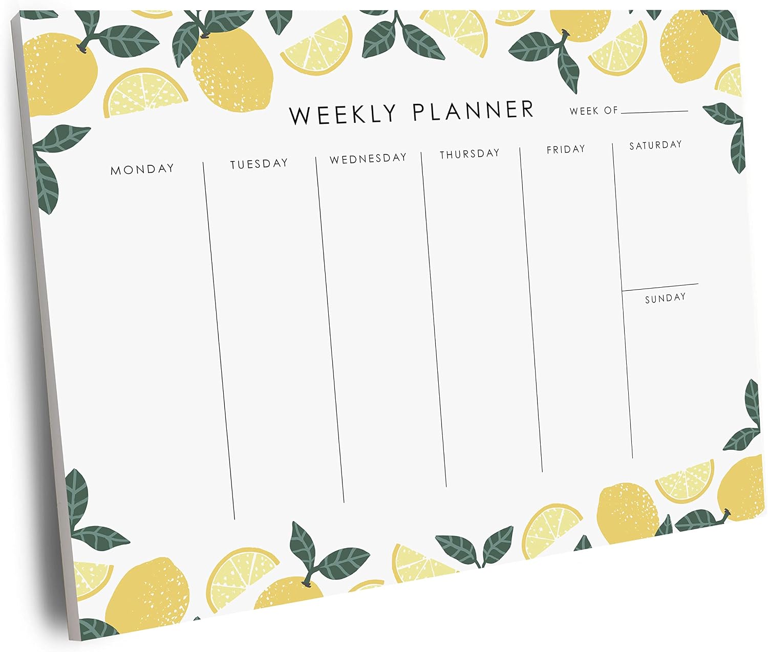 Weekly Planner Notepad - 9x7” inches, 52 tear off sheets - Undated Desk Planner Pad Calendar Notepad Organizer for