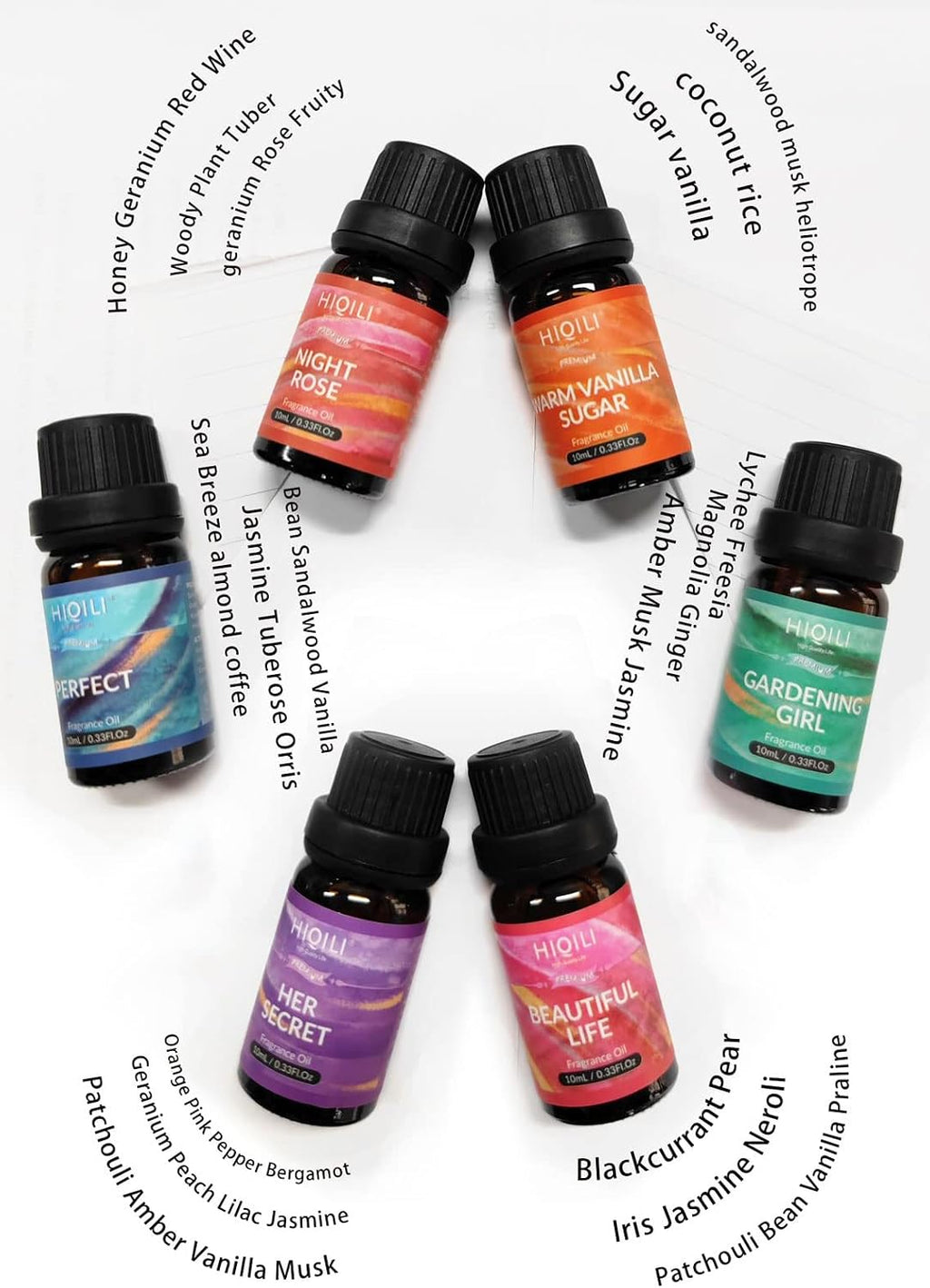 Women Fragrance Oil Trial Set, Essential Oils for DIY | Candle Scents Soap Making & Diffuser, Sweet Flowers Scented