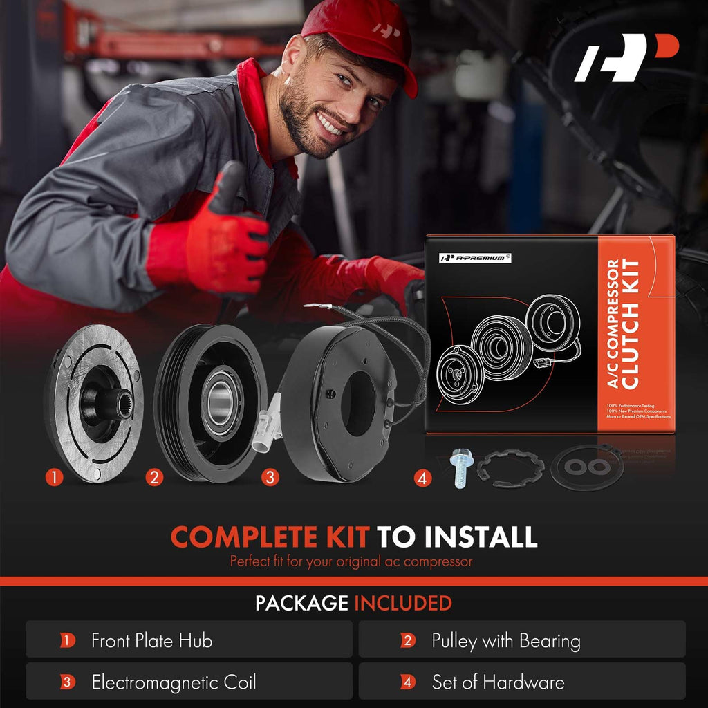 A-Premium Air Conditioner AC Compressor Clutch Kit