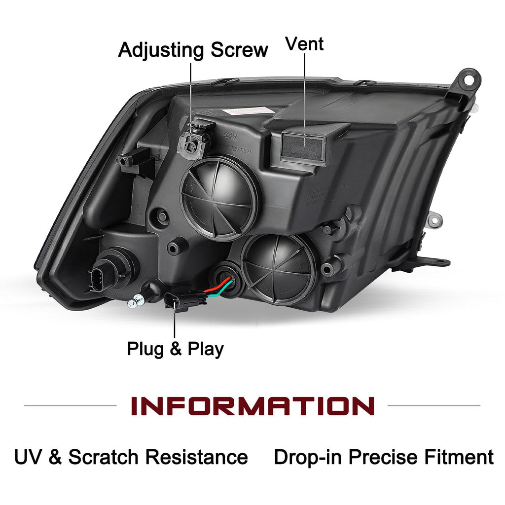 Headlight Assembly Compatible With 2009-2018 Dodge Ram
