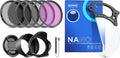 67mm ND Filter Kit and Lens Accessories, ND2 ND4 ND8 UV FLD CPL(Circular Polarizing) Filter Set with Lens Cap/Tulip