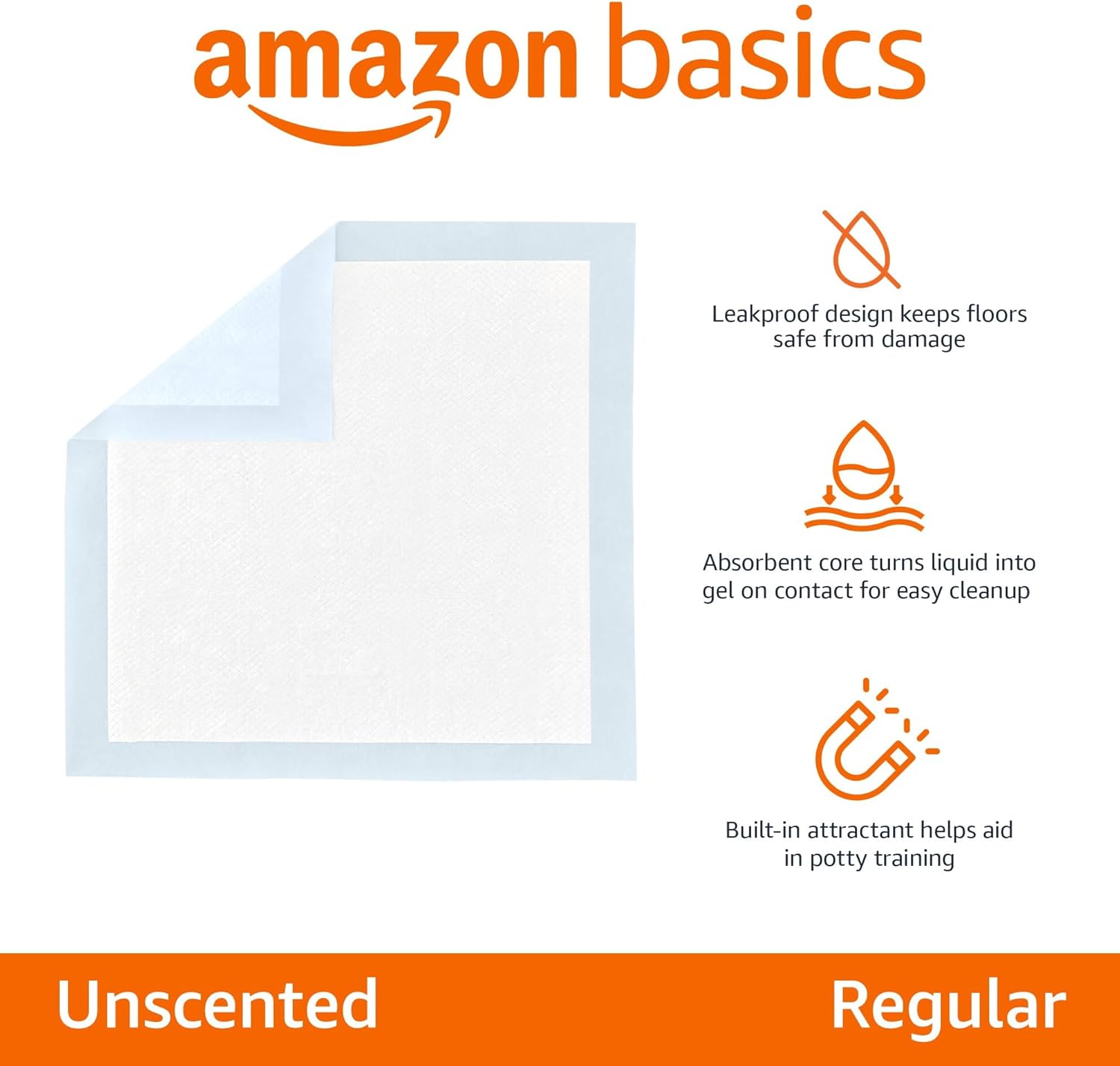Leak-Proof Dog and Puppy Potty Training Pee Pads with Quick-Dry 5-Layer Super Absorbent Surface for Dog Training