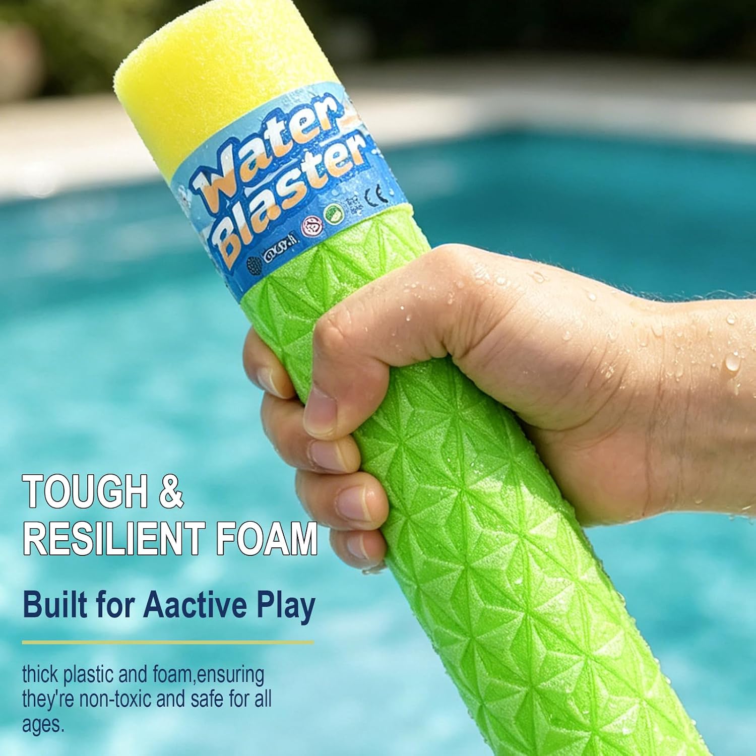 Water Gun Blaster for Kids Toddler: 3 Pack Pool Toys for Kids Foam Water Squirters - Outdoor Summer Swimming Beach