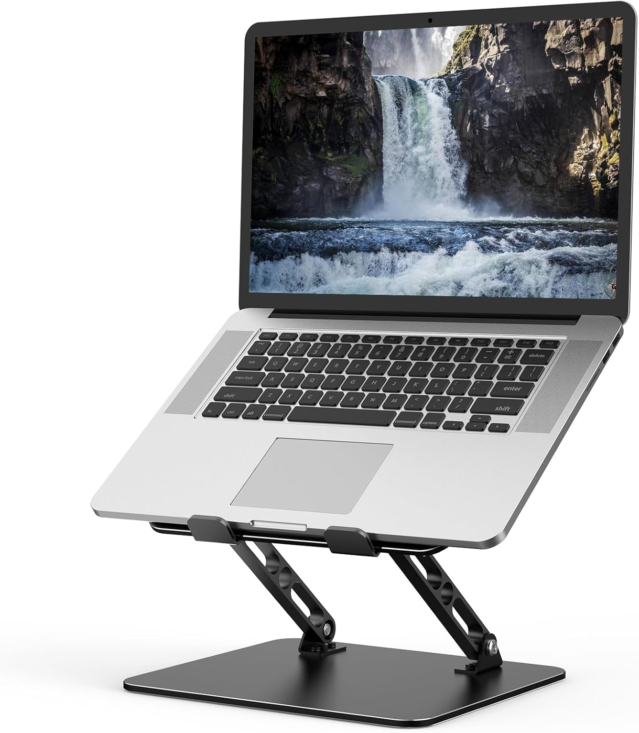 Adjustable Laptop Stand for Desk, Metal Foldable Laptop Riser Holder, Portable Desktop Book Stands, Ventilated