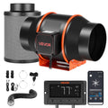 Inline Duct Fan Kit Carbon Filter, 402 CFM 6 inch EC Motor Exhaust Ventilation Fan with 10-Speed, PWM Controller, App