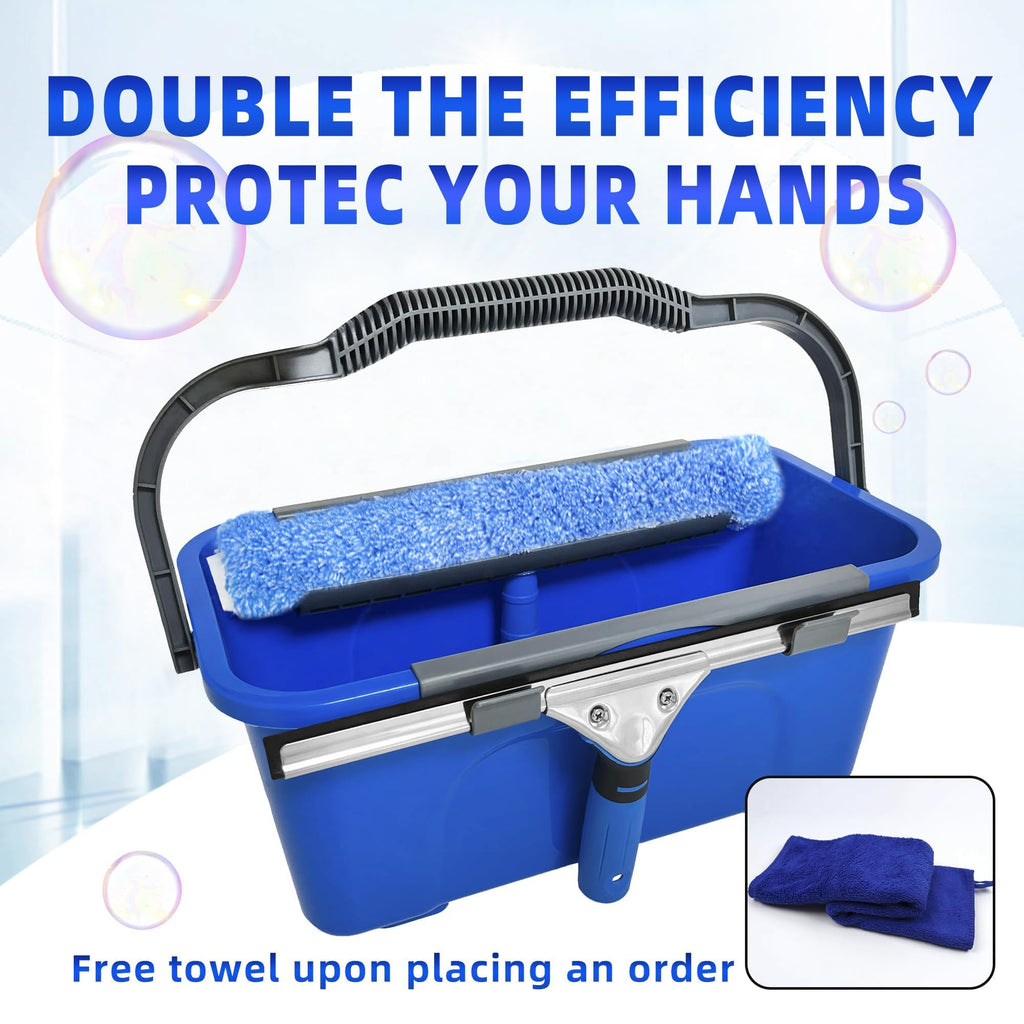 Window Cleaning Kit with Bucket,Squeegee for Window Cleaning