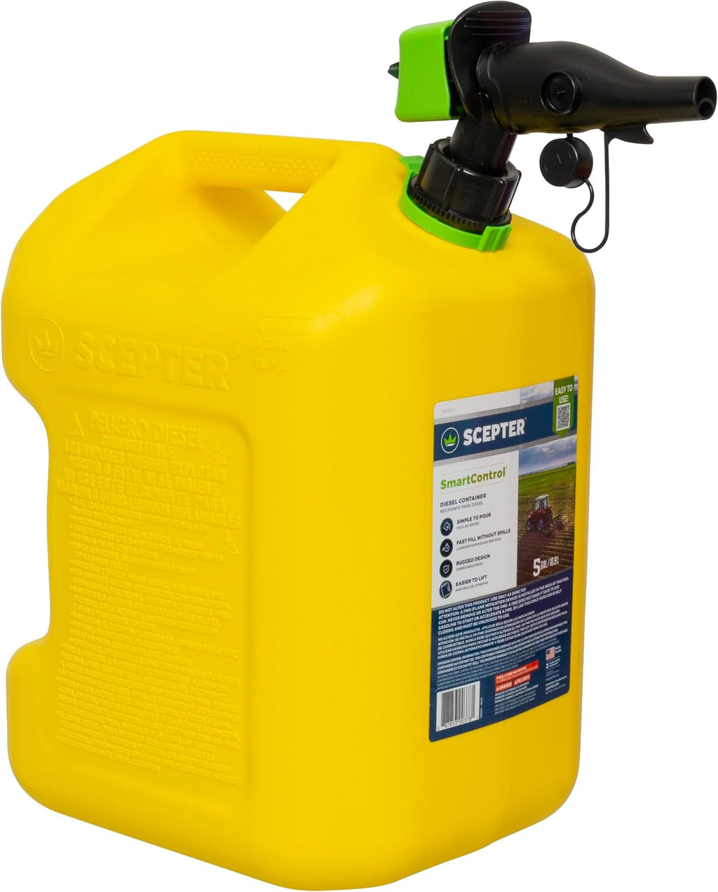 5 Gallon Gas Can with Spill Proof SmartControl Spout, Diesel Only | Diesel Only, EPA/CARB Compliant Fuel Container