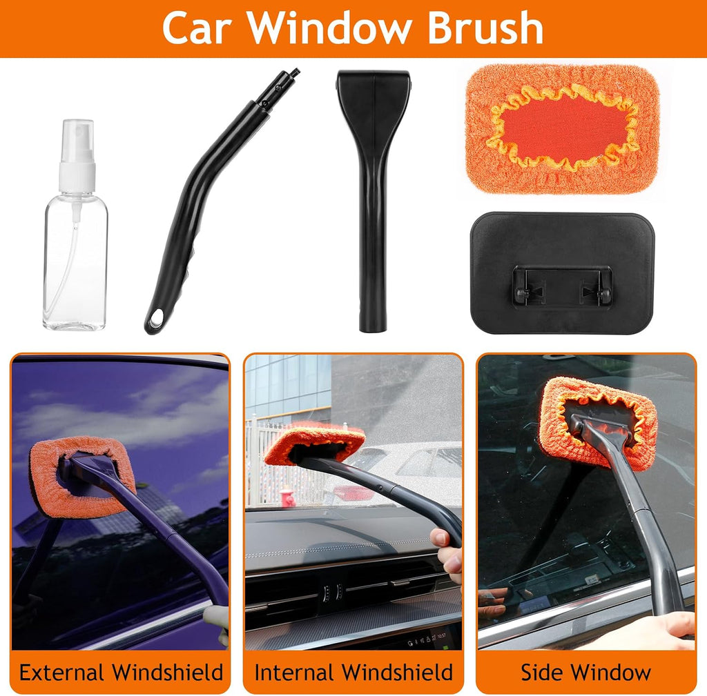 Windshield Cleaner Tool, Car Detailing Kit Interior, Car Cleaning Kit Interior and Exterior Detail Brush, Auto