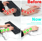 Cloud Keyboard and Mouse Wrist Rest Pad for Computer Arm Pain Relief- Ergonomic Wrist Support Mousepad with Non-Slip