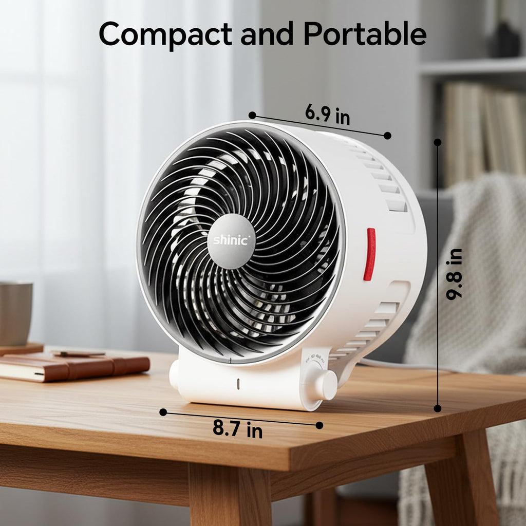 2-in-1 Heater and Fan Combo, 1500W Portable Space Heater, White