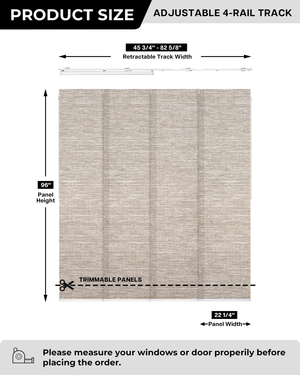 Woven Texture Paper Vertical Blinds, SleekLoom Dove Grey