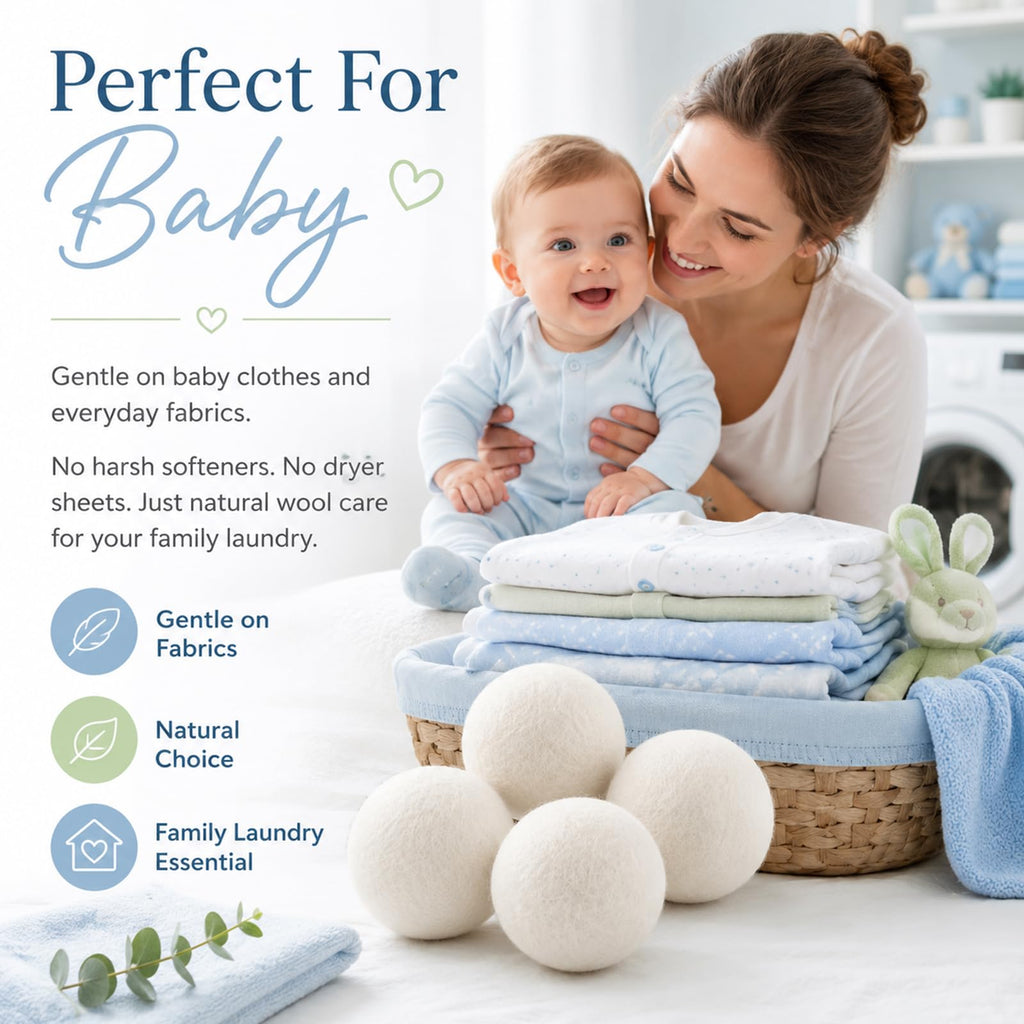 Wool Dryer Balls 4 Pack XL,Laundry Dryer Balls