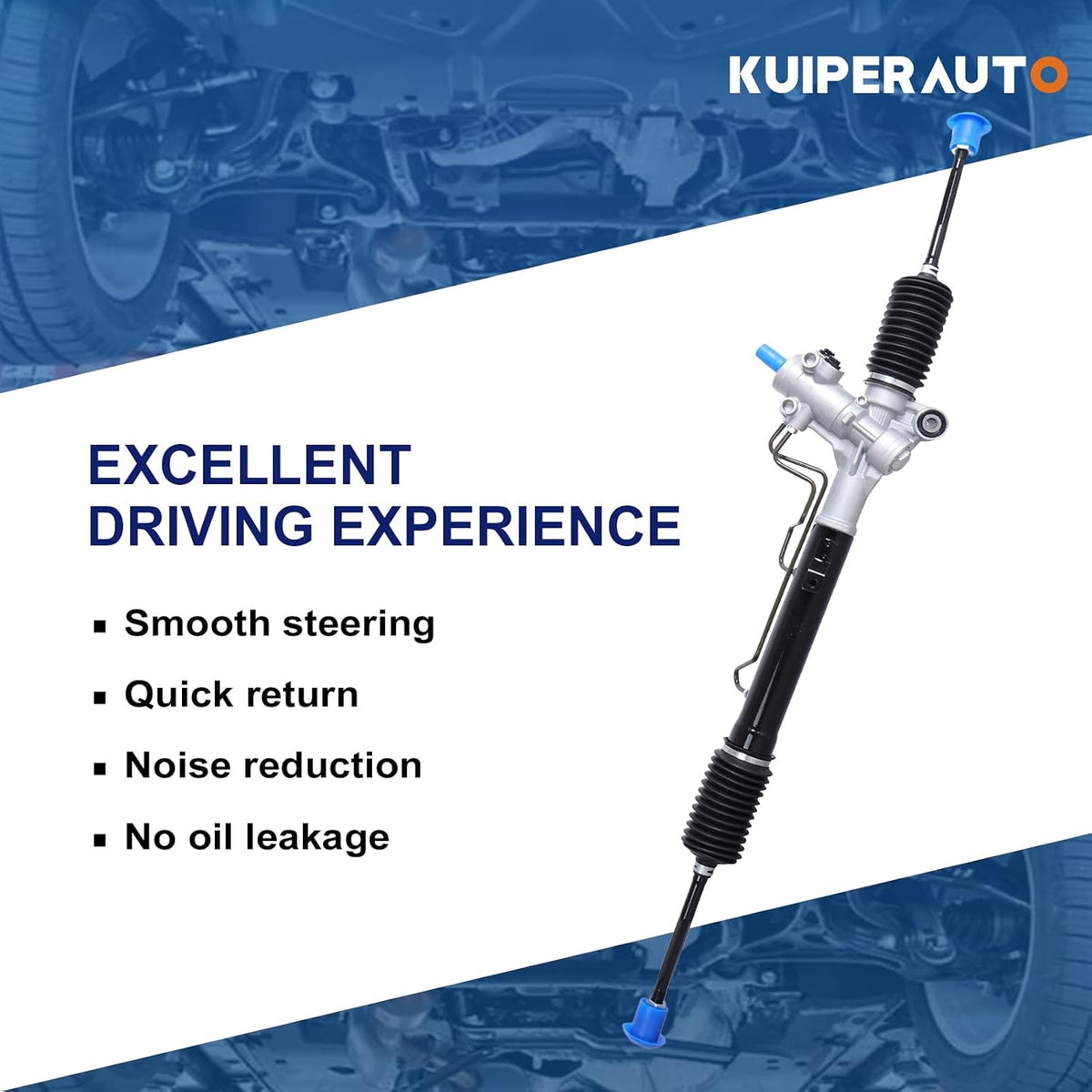 KUIPERAUTO Complete Power Steering Rack and Pinion Assembly Compatible for 2001-2003 Toyota Rav4 Replacement 44200-42120 4550349055 26-2612