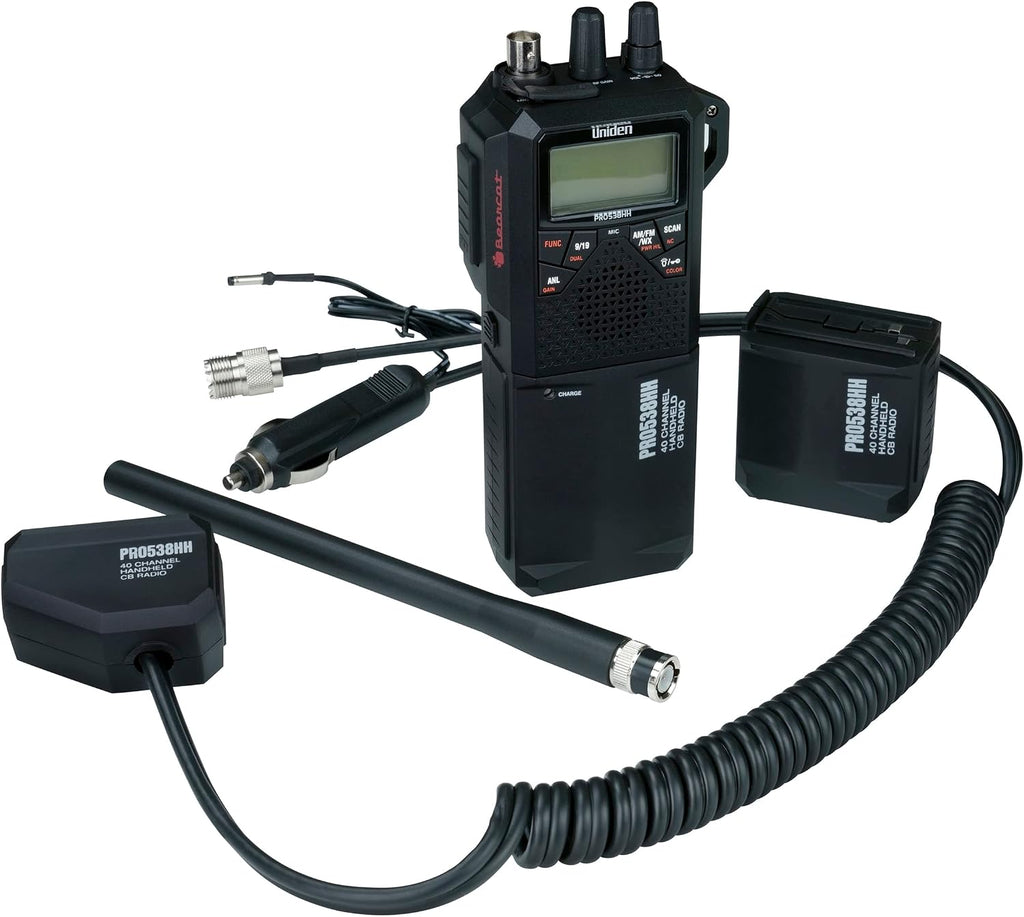 PRO538HHFM, “2 in 1” Dual Handheld/Mobile Emergency CB Radio with New FM Mode, Full 40 Channels, NOAA Weather Alerts