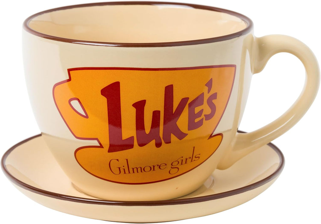 Gilmore Girls Logo, Oversized Teacup and Saucer, 22oz