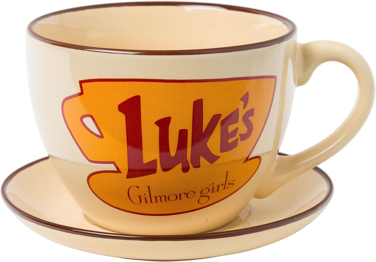 Gilmore Girls Logo, Oversized Teacup and Saucer, 22oz