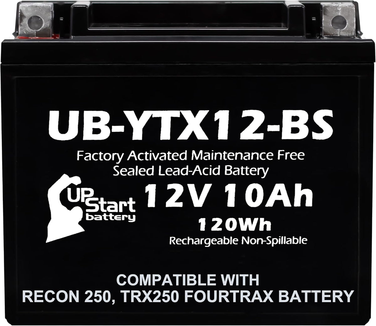 YTX12-BS 12V 10Ah for Recon 250 Battery