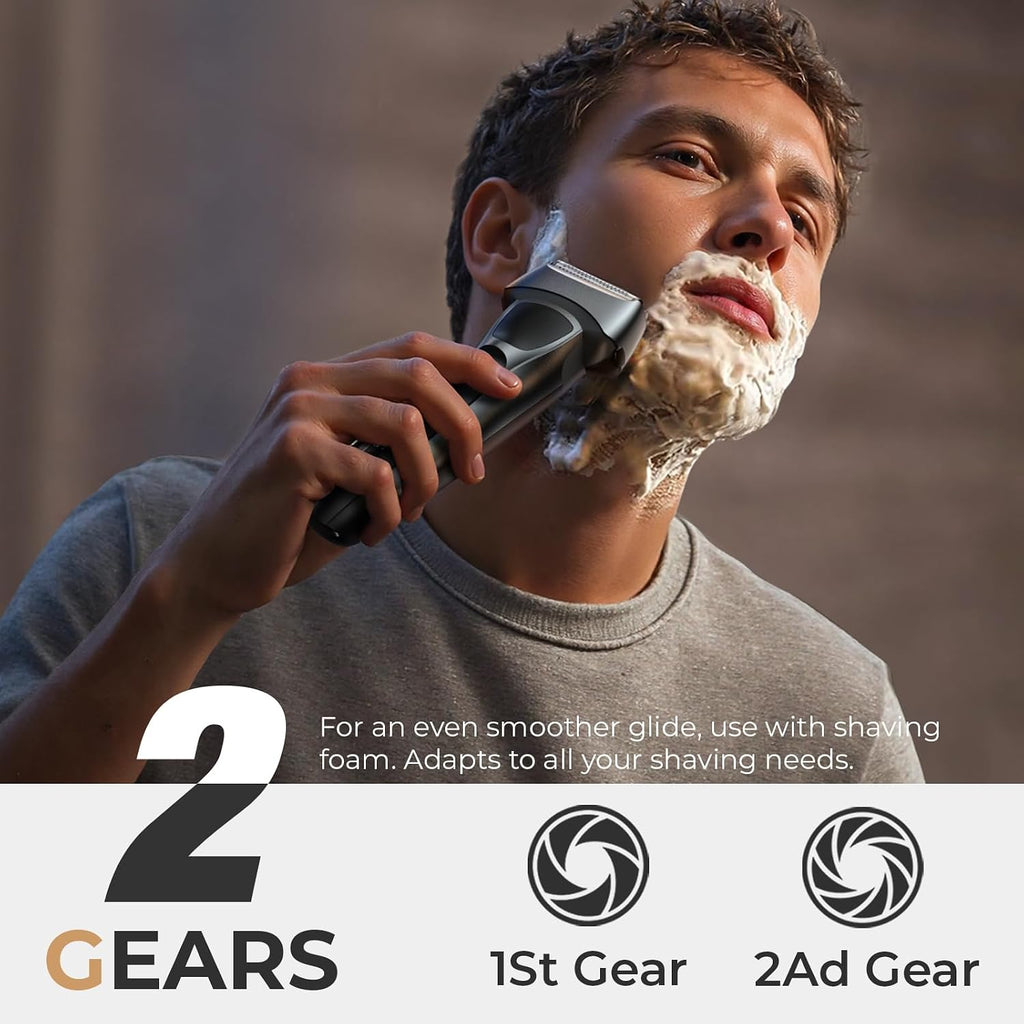 Foil Shaver for Men: Rechargeable Electric Razor Cordless - Waterproof Wet & Dry Electric Shaver with Precision