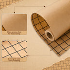 36'' x 30 ft Brown Kraft Wrapping Paper Roll with 1'' Grid