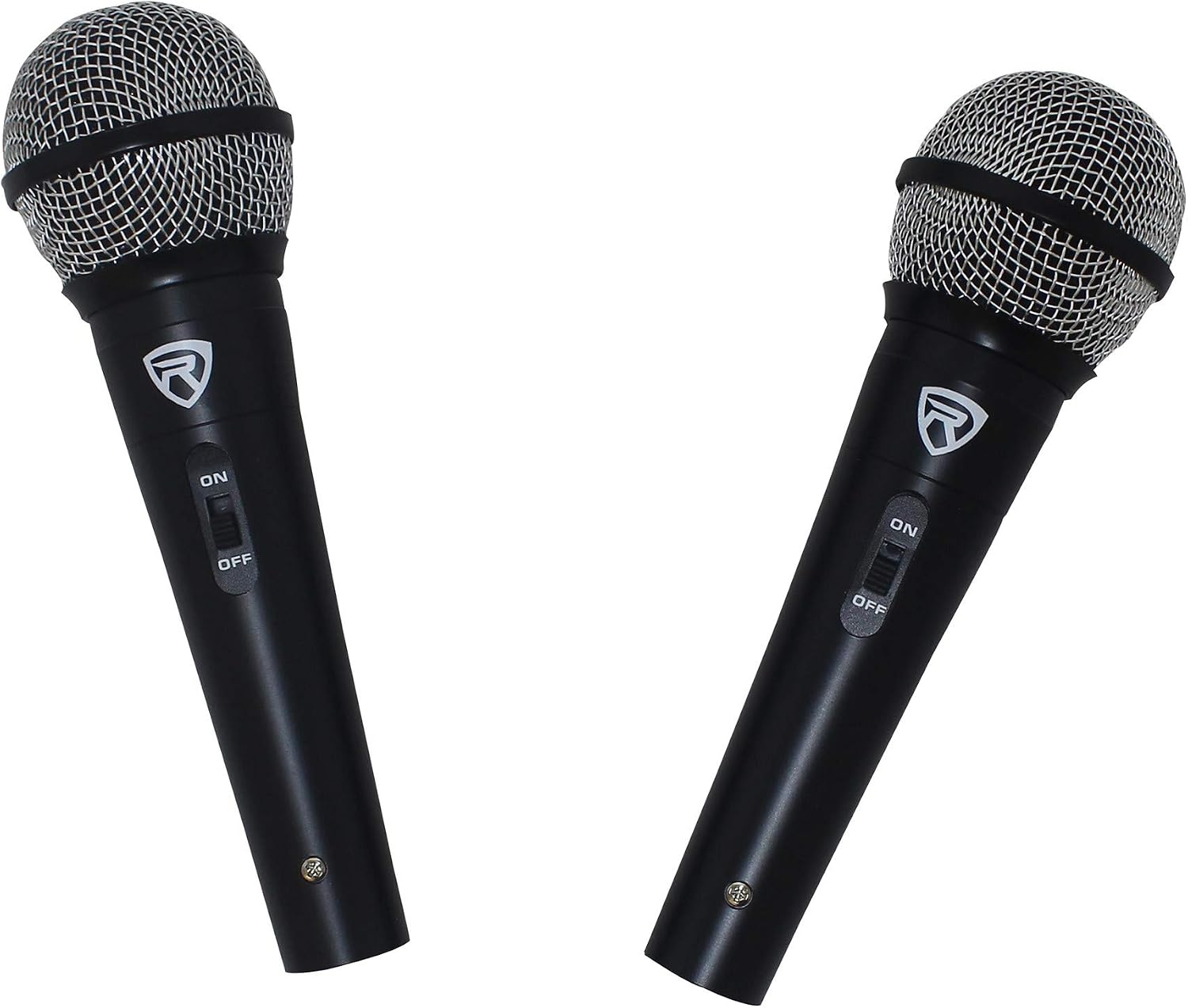 RPG2X12 Bundle: (2) 12-inch 1400W Passive DJ PA Speakers with Stands and Microphones, 8 Channel 1400W Powered Mixer