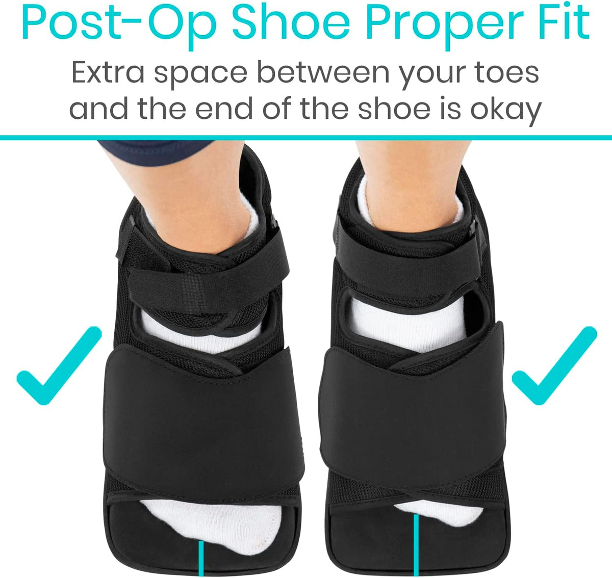Post Op Shoe - Lightweight Medical Walking Boot with Adjustable Strap