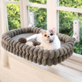 Cat Window Perch for Indoor Cats Hammock for Window with Reversible Cushion, Foldable Cat Window Bed for Large Cats