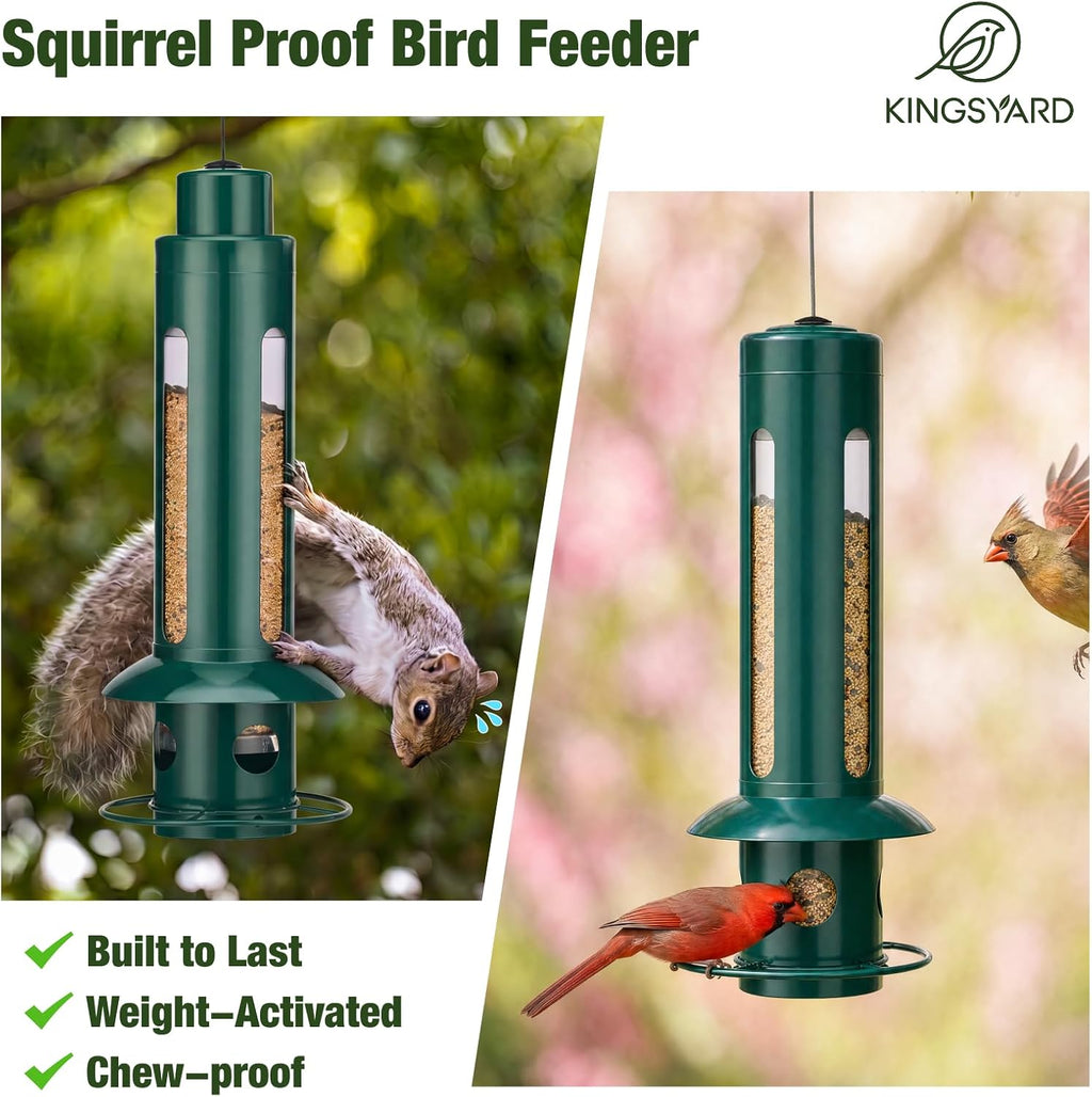Squirrel Proof Hanging Bird Feeder for Outdoors