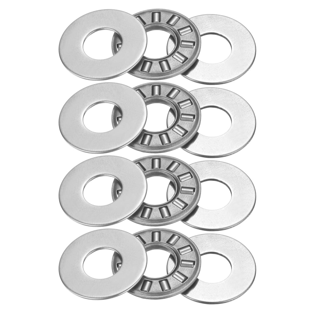 uxcell 4 Sets NTA613 Thrust Needle Roller Bearings with Washers, ID 3/8"