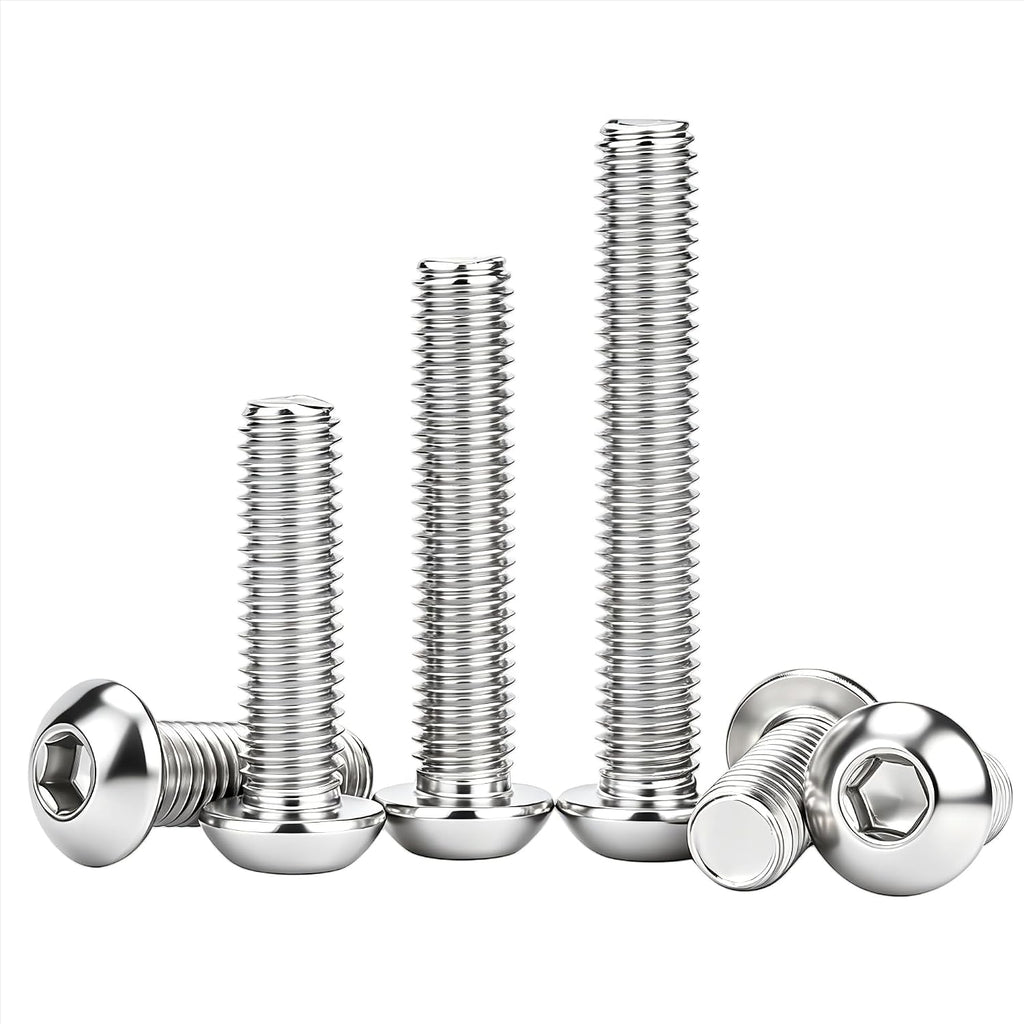 2Pcs M12-1.75x35mm Button Head Socket Cap Bolts Screws with Hex Wrench