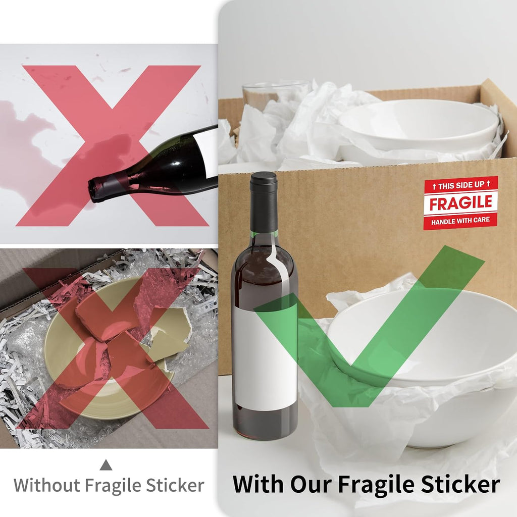 5000 Fragile Stickers 2"x3" for Shipping and Moving