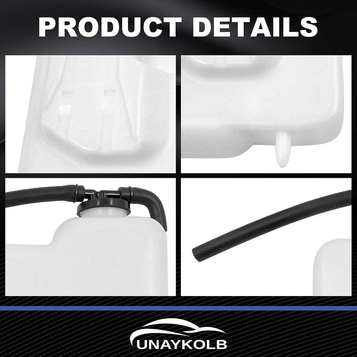 603-419 Engine Coolant Reservoir Tank With Cap and Tube Compatible With 1995-2004 Toyota Tacoma 2.4L 2.7L 3.4L 164050C010