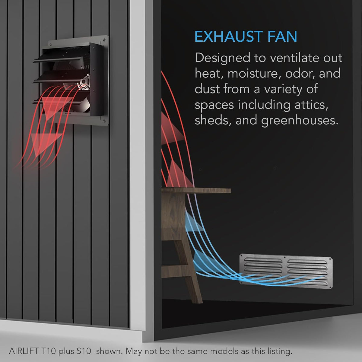 AC Infinity AIRLIFT T14 Shutter Exhaust Fan 14" with Environment Controller