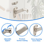 Handrail Bracket for Stairs, Satin Nickel, 6 Pack