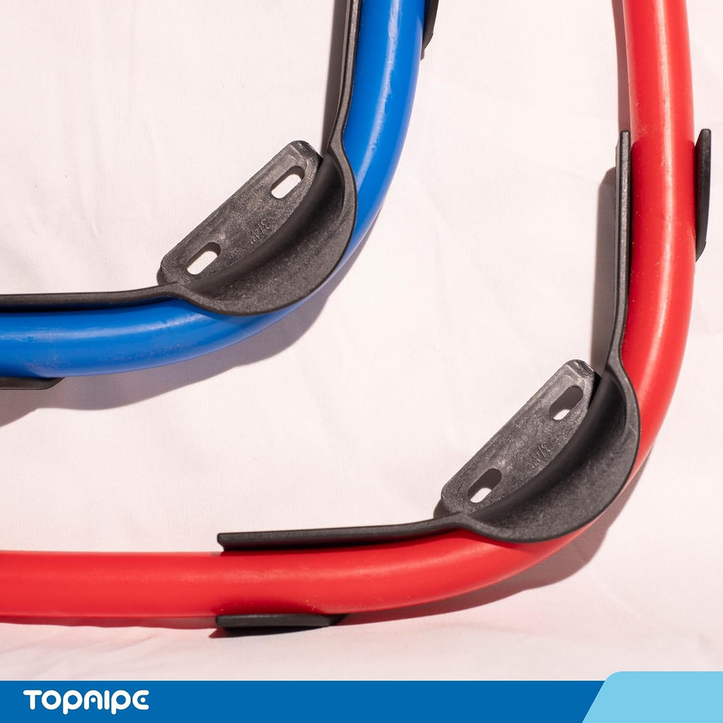 (Pack of 5) Topaipe 1 Inch PEX Poly 90 Degree Bend Support, Black