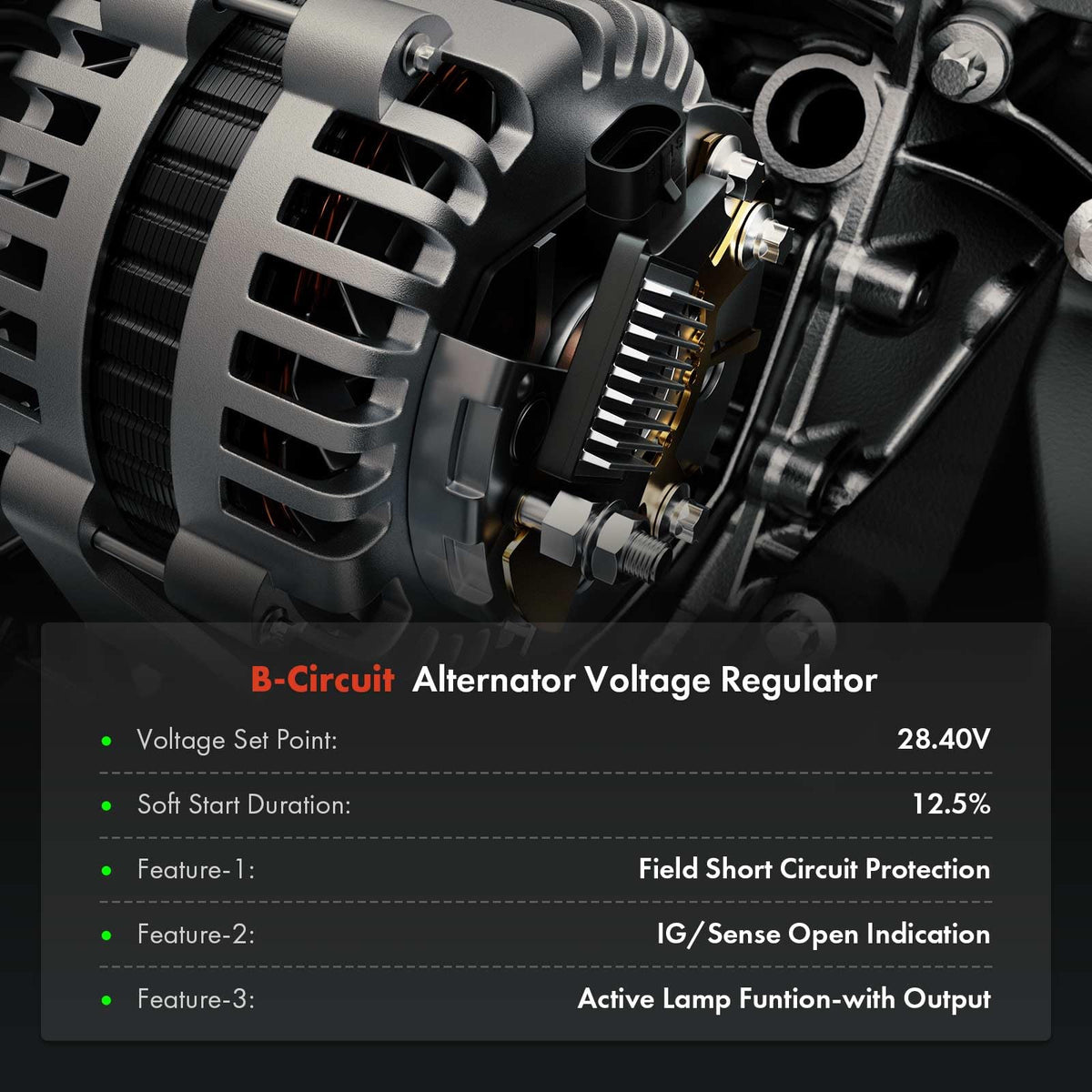 A-Premium 28.4V Alternator Voltage Regulator Compatible with Chevrolet