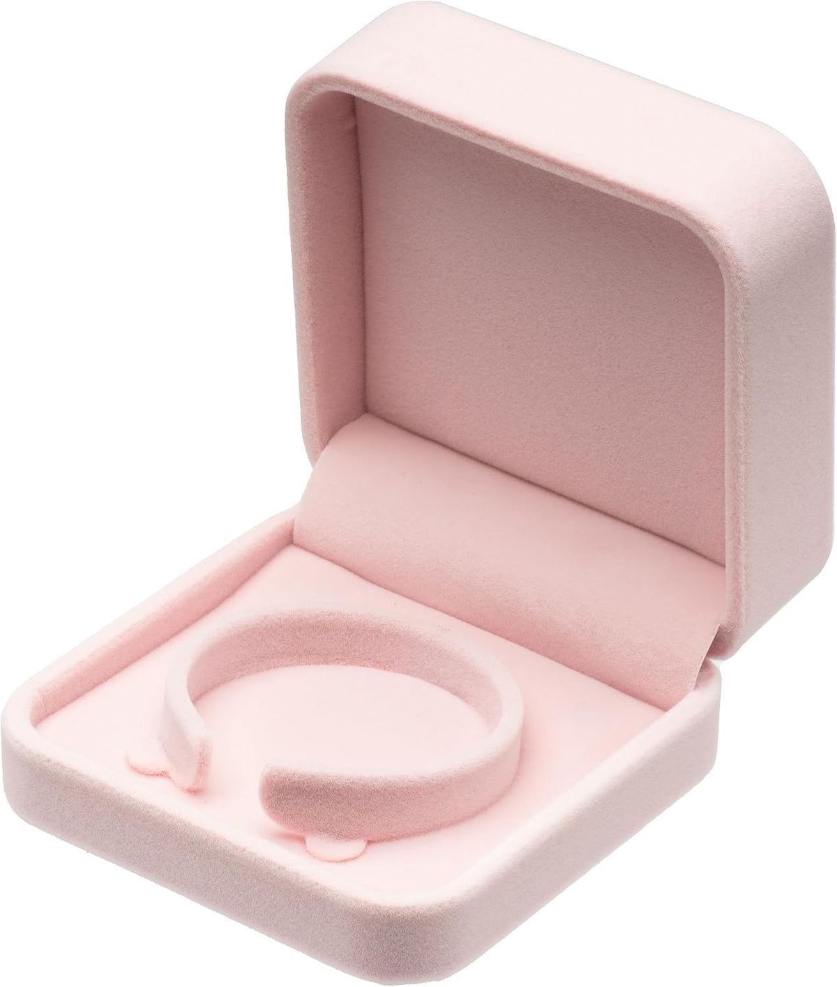 Velvet Bracelet Gift Boxes Bangle Display Jewelry Box Storage Case Organizer Holder (Pink)