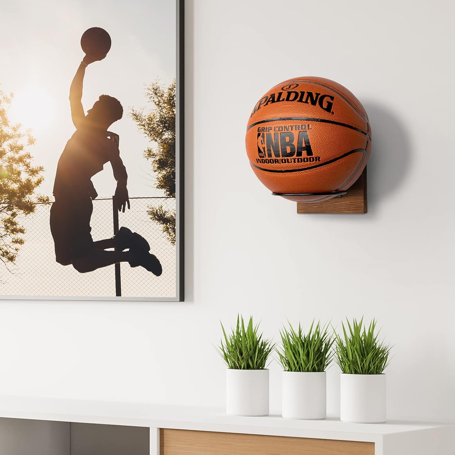 Ball Holder Wall Mount Ball Stand Display Storage for Basketball Football Soccer Volleyball